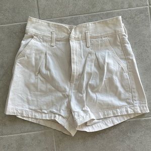 Levi’s High Waister White Jean Shorts Size: 28